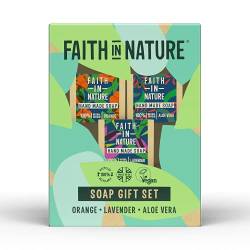 Faith In Nature Natural Handmade Soap Gift Set, Vegan & Cruelty Free, No SLS or Parabens, 3 x 100g von Faith In Nature