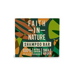 Faith In Nature Natural Shea and Argan Shampoo Bar, Nourishing, Vegan and Cruelty Free, No SLS or Parabens, For Dry to Very Dry Hair, 85 g von Faith In Nature