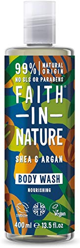 Faith In Nature Natural Shea & Argan Body Wash, Nourishing, Vegan & Cruelty Free, No SLS or Parabens, 400ml von Faith In Nature
