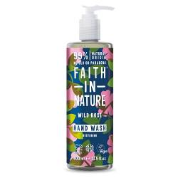 Faith In Nature Natural Wild Rose Hand Wash, Restoring, Vegan and Cruelty Free, No SLS or Parabens, 400 ml von Faith In Nature
