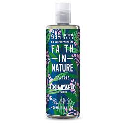 Faith in Nature Natural Tea Tree Body Wash, Cleansing, Vegan & Cruelty Free, Paraben and SLS Free, For Normal to Oily Hair, 400ml von Faith In Nature