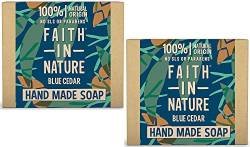 Faith in Nature Soap Faith For Men Blue Cedar 100gm (Pack of 2) von Faith In Nature