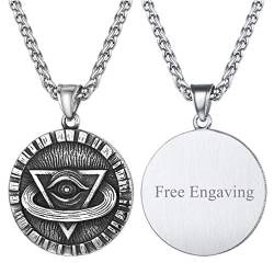 FaithHeart ägyptischer Horusauge Anhänger Herren Jungen Halskette mit Horus Auge Anhänger für Geburtstag Weihnachten Halloween von FaithHeart