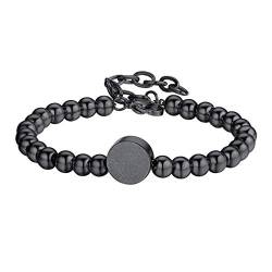 FaithHeart schwarz Armbänder Saint Benedikt Religiöser Schmuck für Damen und Herren von FaithHeart