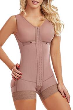 FAJAMIA 0470 Fajas Colombianas Reductoras y Moldeadoras Postparto Body Shaper für Frauen nach Operationen Kompressionskleidung, Mokka, L von Faja Mia