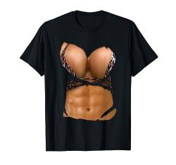 Fake Bauchmuskelshirt Bikini Body Muscle Sixpack Fake Big Brüste T-Shirt von Fake Boobs T-Shirts