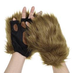 Damen Mädchen Flauschige Fingerlose Fäustlinge Katzen Fuchs Pfote Cosplay Handschuhe Winter Warme Handschuhe Fancy Party Dress Up Rollenspiel Requisiten von FakeFace