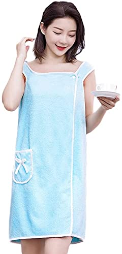 Damen Saunakilt Bademäntel für Spa Dusche Verstellbare Robe mit Tasche 80 * 140CM Saunasarong Saunatuch Baumwolle Sarong Kilt Bequeme Home Wear Nachtwäsche von FakeFace