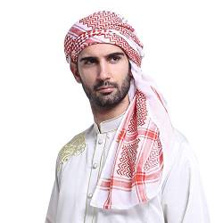 FakeFace Männer Hijab Kopftuch Islam Hijab Herren Halstuch Schal Islamische Arabisch Kopfkappe Muslim Kleidung Schal Sommer Turban Kopfbedeckung Kopf Wraps von FakeFace