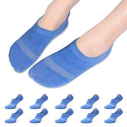 Falechay Sneaker Socken Damen Herren Füsslinge No Show Ballerina Unsichtbare Socken Blau 43-46 von Falechay