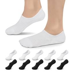 Falechay Sneaker Socken Herren 47-50 Füßlinge Damen 10 Paar Unsichtbare Füsslinge Kurze No Show Socken B-Schwarz-Weiß von Falechay