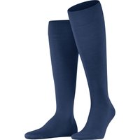 FALKE ClimaWool Kniestrümpfe, Rippbündchen, feuchtigkeitsregulierend, für Herren, blau, 41/42 von Falke