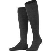 FALKE ClimaWool Kniestrümpfe, Rippbündchen, feuchtigkeitsregulierend, für Herren, grau, 41/42 von Falke