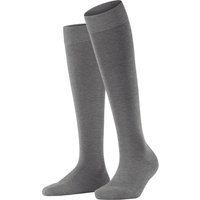 FALKE ClimaWool Kniestrümpfe, feuchtigkeitsregulierend, für Damen, grau, 39/40 von Falke