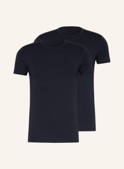 Falke 2er-Pack T-Shirts Daily Comfort blau von Falke