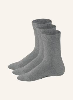 Falke 3er-Pack Socken Family grau von Falke