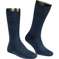 Falke Herren Socken blau Baumwolle unifarben von Falke