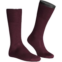 Falke Herren Socken rot Seide unifarben von Falke