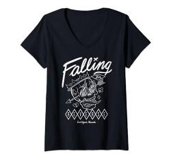 Falling In Reverse - Official Merchandise - Flame Skull T-Shirt mit V-Ausschnitt von Falling In Reverse