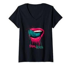 Falling In Reverse - Official Merchandise - Lips T-Shirt mit V-Ausschnitt von Falling In Reverse