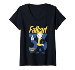 Damen Fallout TV Series 33 Vault Boy Pose T-Shirt mit V-Ausschnitt von Fallout