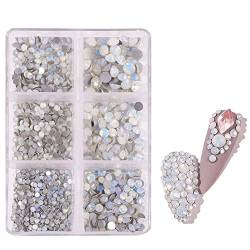 1000 Stück Nagelschönheit Glitzer DIY 3D Diamant AB Kristall Nagel Strasssteine (09) von Famboz