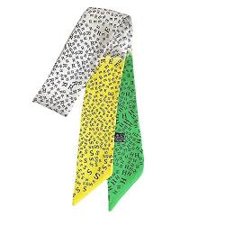 Fashion Letter Print Hand Schal Luxus Dekorative Accessoires Taschen Griff Frauen Seide Schal Haar Krawatte (90 cm - D) von Famboz
