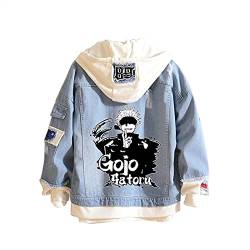 Famesale Jujutsu Kaisen Hoodie Jacke Yuji Itadori Gojo Satoru Jeansjacke Anime Sweatshirt Ryomen Sukuna Cosplay Kostüm für Männer Frauen von Famesale