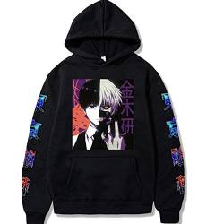 Famesale Tokyo Ghoul Hoodie Neues Grafikhemd Kaneki Ken Hoodies Unisex Langarm Sportswear Hooded Pullover Sweatshirt von Famesale