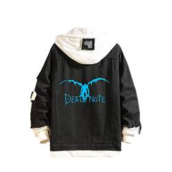 Famesale Unisex Death Note Hoodie Jacke Cosplay L·Lawliet Yagami Light Jeansjacke Anime Casual Sweatshirt Kostüm von Famesale