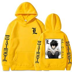 Männer Frauen Anime Death Note L·Lawliet Hoodie Pullover Casual Fashion Anime Pullover Streetwear von Famesale