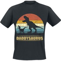 Familie & Freunde T-Shirt - Daddysaurus 3 - S bis 4XL - für Männer - Größe M - schwarz von Familie & Freunde