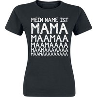 Familie & Freunde T-Shirt - Familie und Freunde - Mein Name ist Mama - M bis 3XL - für Damen - Größe 3XL - schwarz von Familie & Freunde