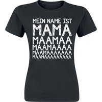 Familie & Freunde T-Shirt - Familie und Freunde - Mein Name ist Mama - M bis 3XL - für Damen - Größe L - schwarz von Familie & Freunde
