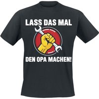 Familie & Freunde T-Shirt - Lass das mal den Opa machen - M bis 4XL - für Männer - Größe M - schwarz von Familie & Freunde