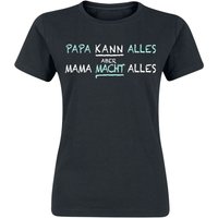 Familie & Freunde T-Shirt - Mama macht alles - S bis 3XL - für Damen - Größe M - schwarz von Familie & Freunde