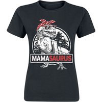 Familie & Freunde T-Shirt - Mamasaurus - S bis XXL - für Damen - Größe S - schwarz von Familie & Freunde