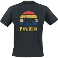 Familie & Freunde T-Shirt - Papa Bear - S bis 5XL - für Männer - Größe L - schwarz von Familie & Freunde