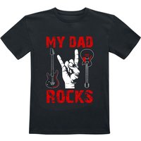 Familie & Freunde T-Shirt für Kinder - My Dad Rocks - Kids - My Dad Rocks - für Mädchen & Jungen - schwarz von Familie & Freunde