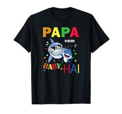 Papa vom Baby Hai Vater Herren Shark Papa T-Shirt von Familien Hai Motive