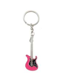 Gitarre Rock E-Gitarre Musik Bass Schlüsselanhänger | Geschenk | Männer | Herren | Damen | Frauen | Party | Music | Noten | Gitarrensaiten | rosa von Familienkalender