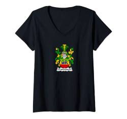 Damen O'Heffernan Wappen - Familienwappen T-Shirt mit V-Ausschnitt von Familienwappen und Wappen Kleidung und Geschenke