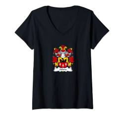 Damen Sulima Wappen - Familienwappen T-Shirt mit V-Ausschnitt von Familienwappen und Wappen Kleidung und Geschenke