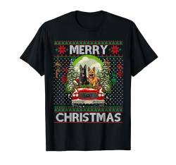 Family Christmas 2023 Sweater Ugly German shepherd Xmas Tree T-Shirt von Family Christmas 2023 Pajamas For Men Women Kids