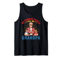Favorite People Call Me Grandpa Costume Two Adorable Kids Tank Top von Family Father's Day Costume