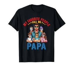 Favorite People Call Me Papa Costume Five Adorable Kids T-Shirt von Family Father's Day Costume