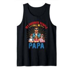 Favorite People Call Me Papa Costume Three Adorable Kids Tank Top von Family Father's Day Costume