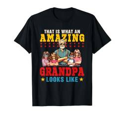 Funny Joke Amazing Grandpa Son Three Cute Daughters Family T-Shirt von Family Father's Day Costume
