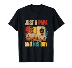 Just A Papa And His Boy Father's Day Proud Family Kids Lover T-Shirt von Family Father's Day Costume