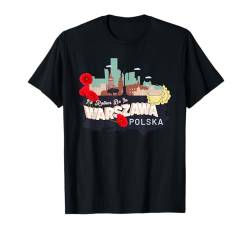 Ich wäre lieber in Warszawa Polska - Vintage Warschau Polen T-Shirt von Family Heritage Gifts